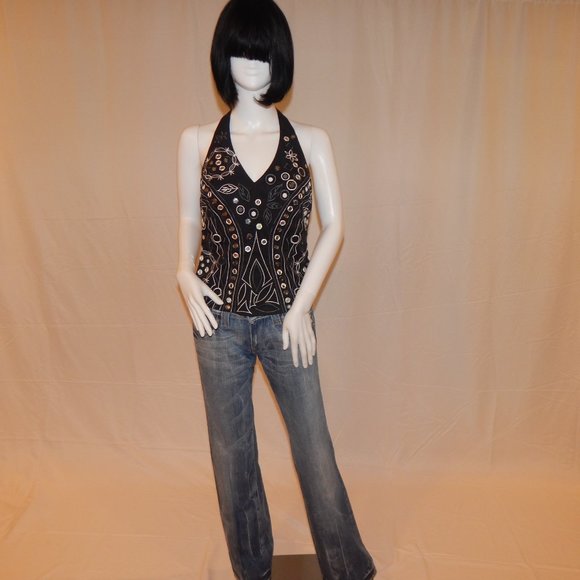 Little Rubin   DESIGNER JEWEL STUDDED VEST TOP - Picture 3 of 12